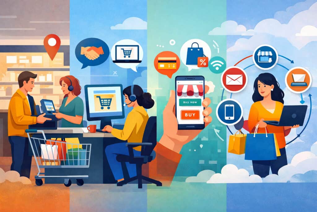 Choosing between in-person, online, mobile, and omnichannel setups